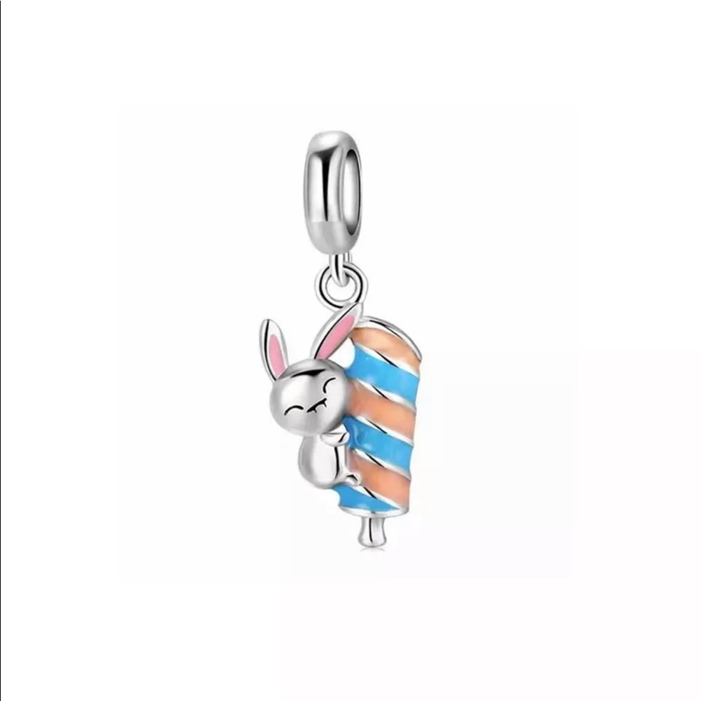 NEW•Bunny on Popsicle DIY charm